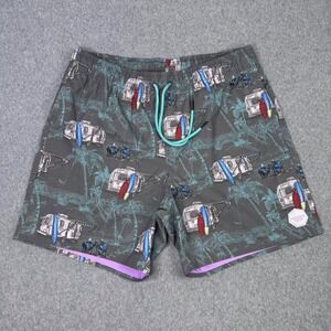Psycho Tuna Men's Size M‎ Campers Paradise Summer Lined Swim Trunks